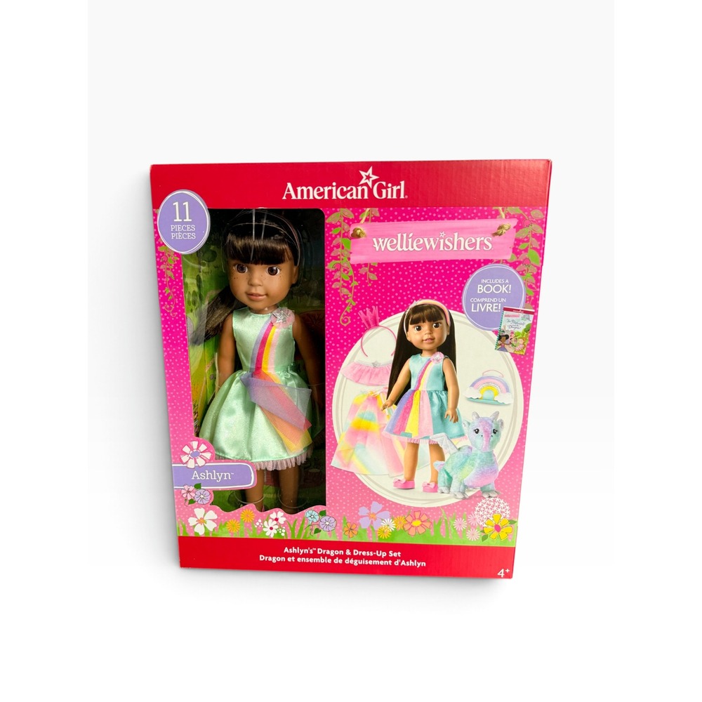 American Girl Wellie Wishers Ashlyn Doll Dragon Dress up Set Sealed